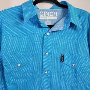 Men's Cinch Modern Fit Snap Down Shirt Size L